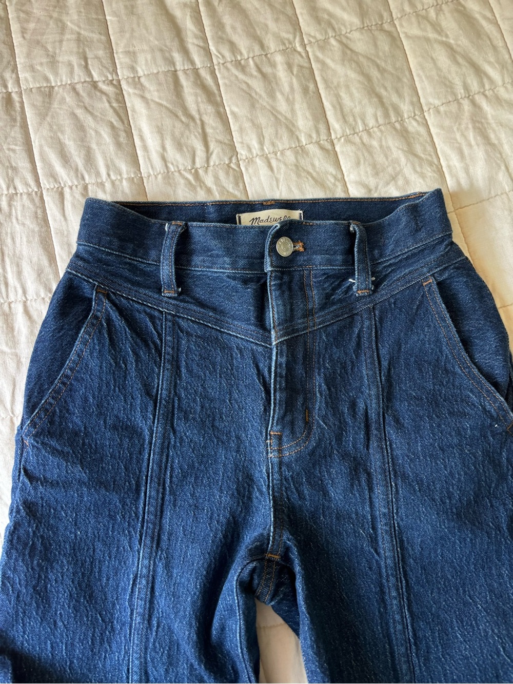 Madewell Indigo High-Rise Women's Jeans with V-Seam Detail
